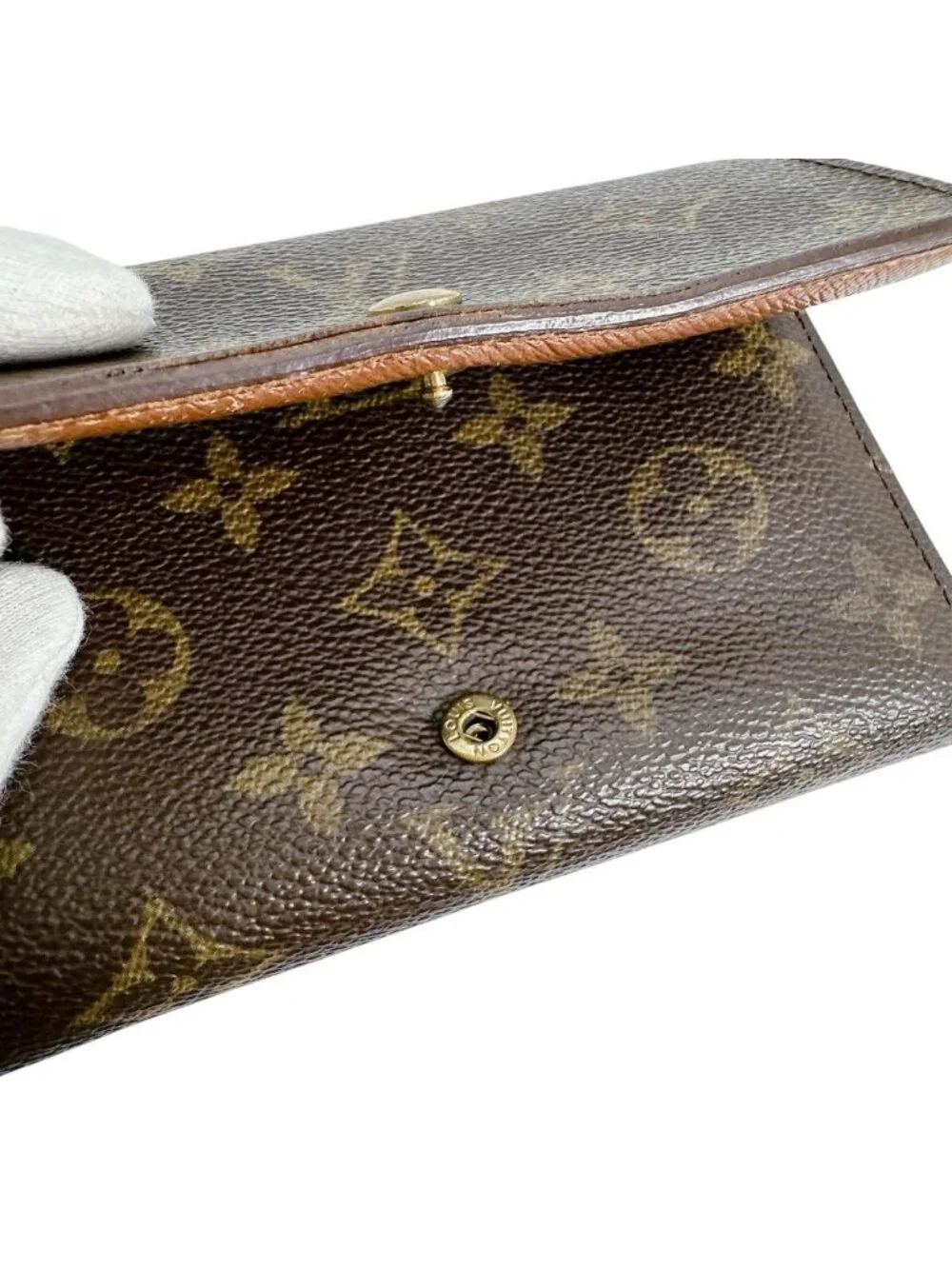 ★SOLD★ Louis Vuitton Monogram L-shaped Zipper Porte Monnaie Vie Tresor Fold - Picture 15 of 15